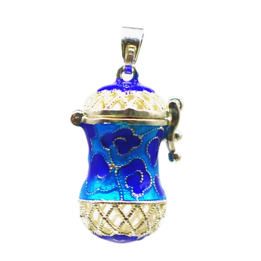 Essential Oil Diffuser Pendant Perfume Cage Locket Hollow Out Enamel Bottle: 3