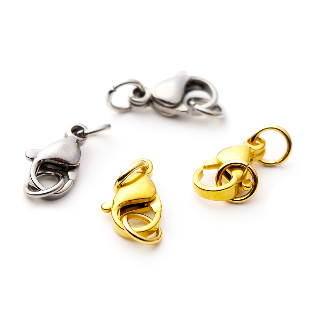 30Pcs Rvs Karabijn Met Jump Ringen Voor Diy Ketting Armband Sieraden Maken Bevindingen Supplies Sluit