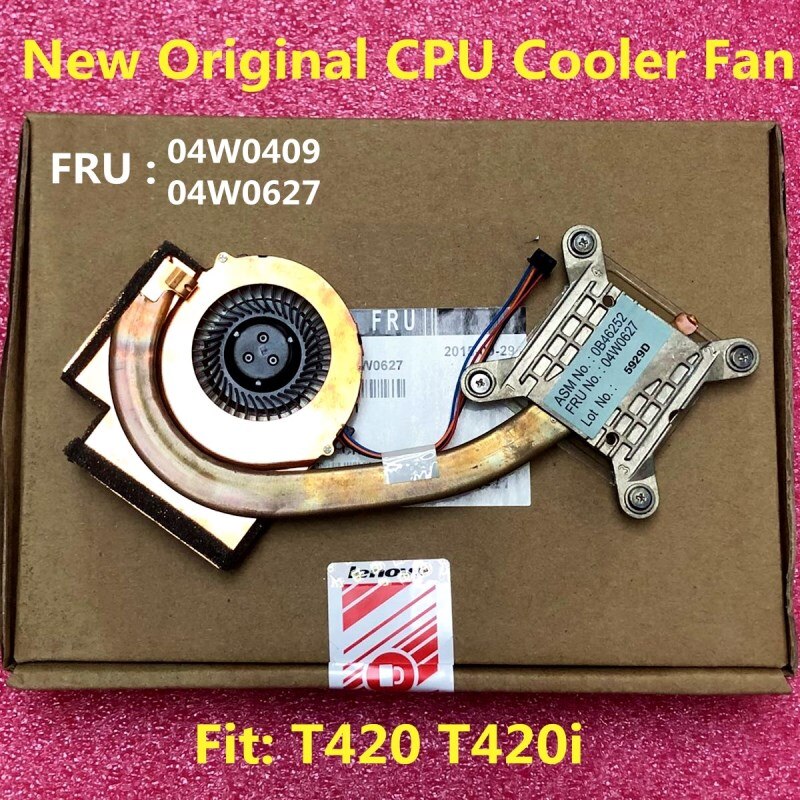 Original CPU Cooling Fan Heatsink Radiator Cooler For Lenovo Thinkpad T420 T420i Laptop FRU：04W0409 04W0627