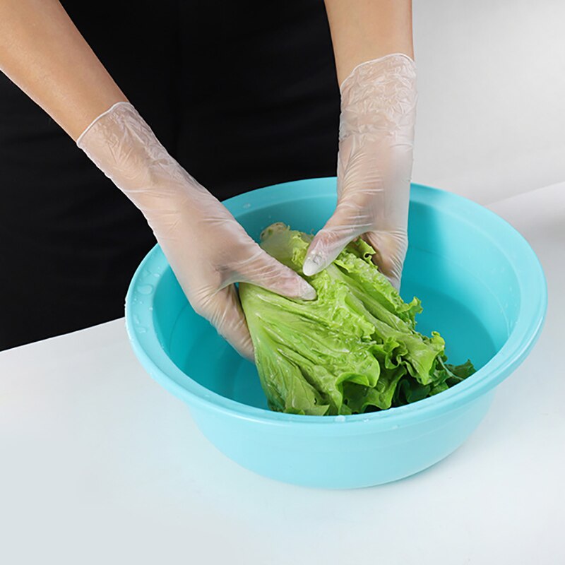 100 stuks transparante pvc wegwerphandschoenen voor huishoudelijk gebruik in restaurants