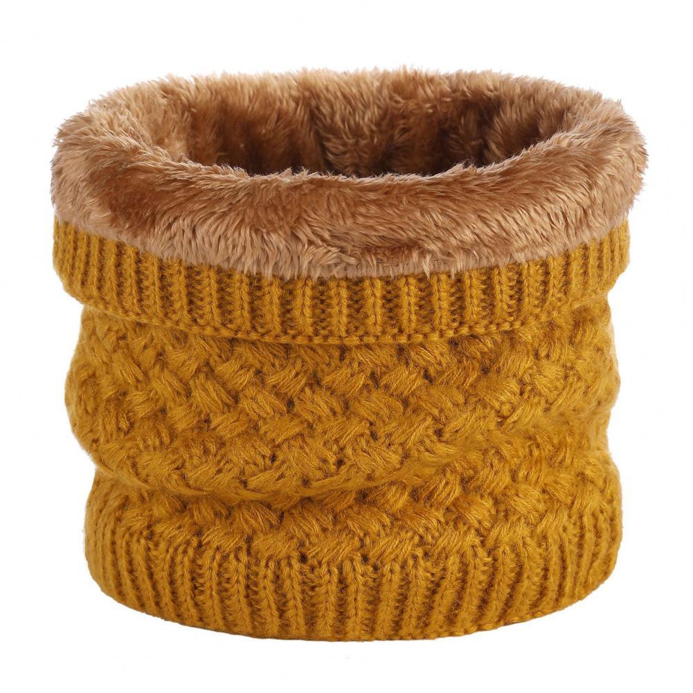 Neck Warmer Wear Resistant Thick High Elastic Plush Lining Neck Scarf Winter Neck Warmer for Cold Weather: Yellow