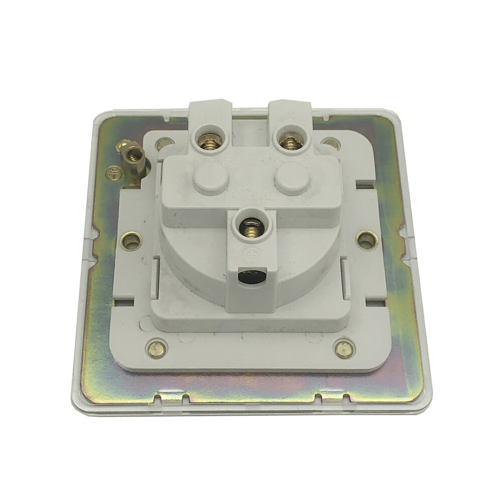 LIWBET EU Standard Wall Socket And White Color Stainless Steel Panel Socket