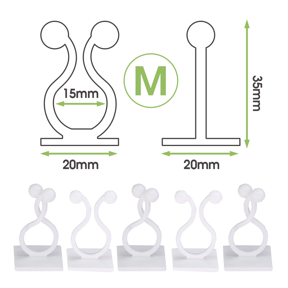 Self-Adhesive Hook for Climbing Plants Fixing to Wall Fixture Clips Supporting Wire Fastener Indoor Garden Home Vines Traction: S / Brown