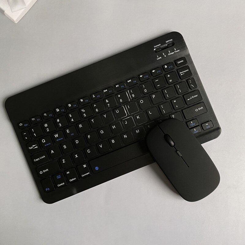 10 Inch Tablet Draadloos Toetsenbord Voor Samsung Xiaomi Huawei Teclado Bluetooth-Compatibel Toetsenbord Muis Voor Ios Android Windows: Key mouse Black
