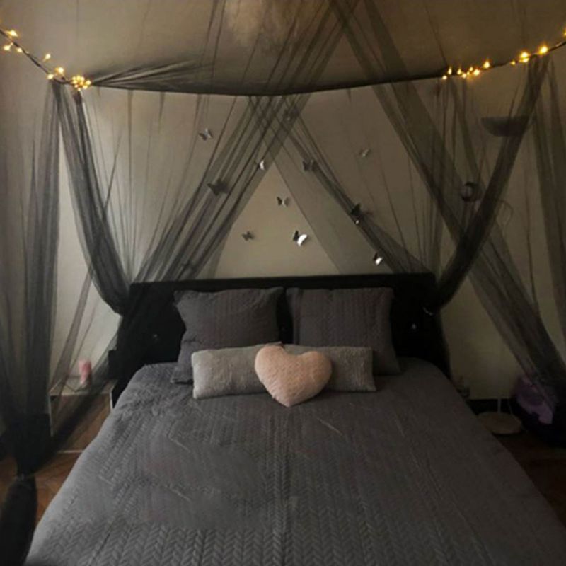 Komara netto baldachim 4-narożne student łóżko z baldachimem akcesoria robić zasłna moskitiera siatki królowa duży rozmiar 190x210x240cm