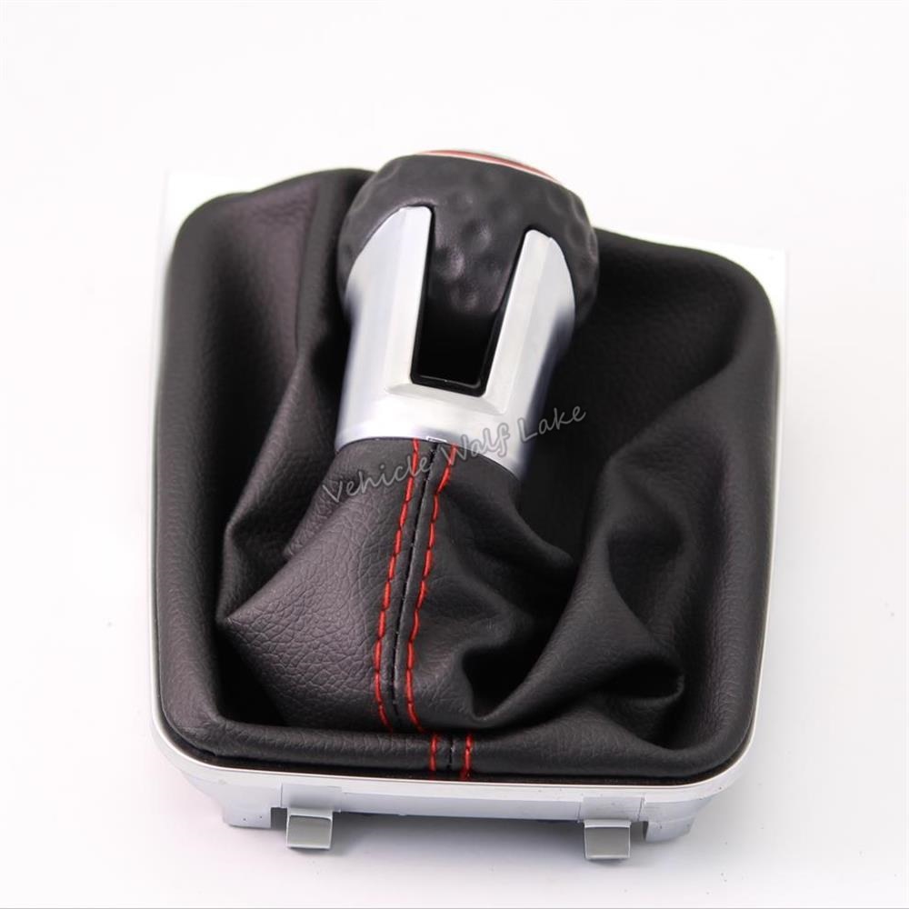 For VW Golf 7 A7 MK7 For GTI GTD Car 5 / 6 Speed Car Gear Stick Level Shift Knob With Leather Boot