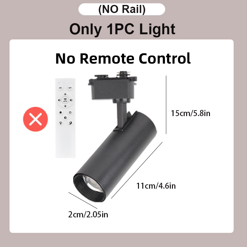 Led track spotlights with remote control, adjustable brightness, spotlight, led track lighting for living room, track ceiling light: Dark blue