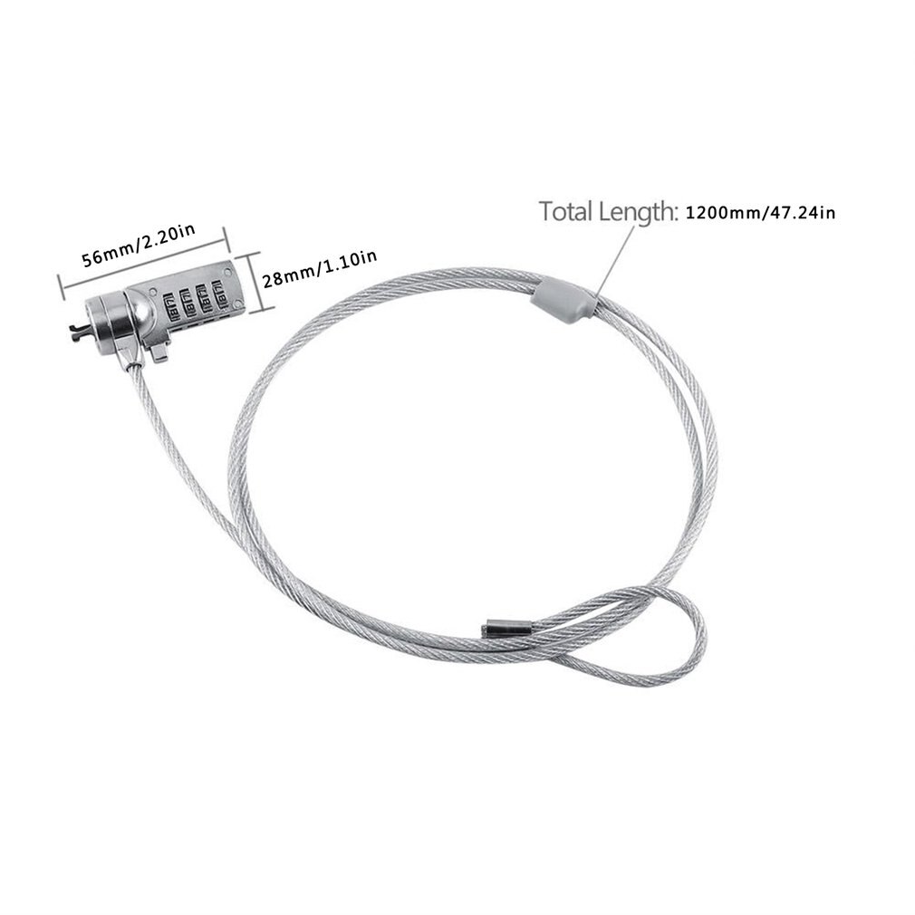 4 Digit Security Password Computer Lock Anti-theft Chain For Notebook PC Laptop Anti-theft Lock Combination Security Lock