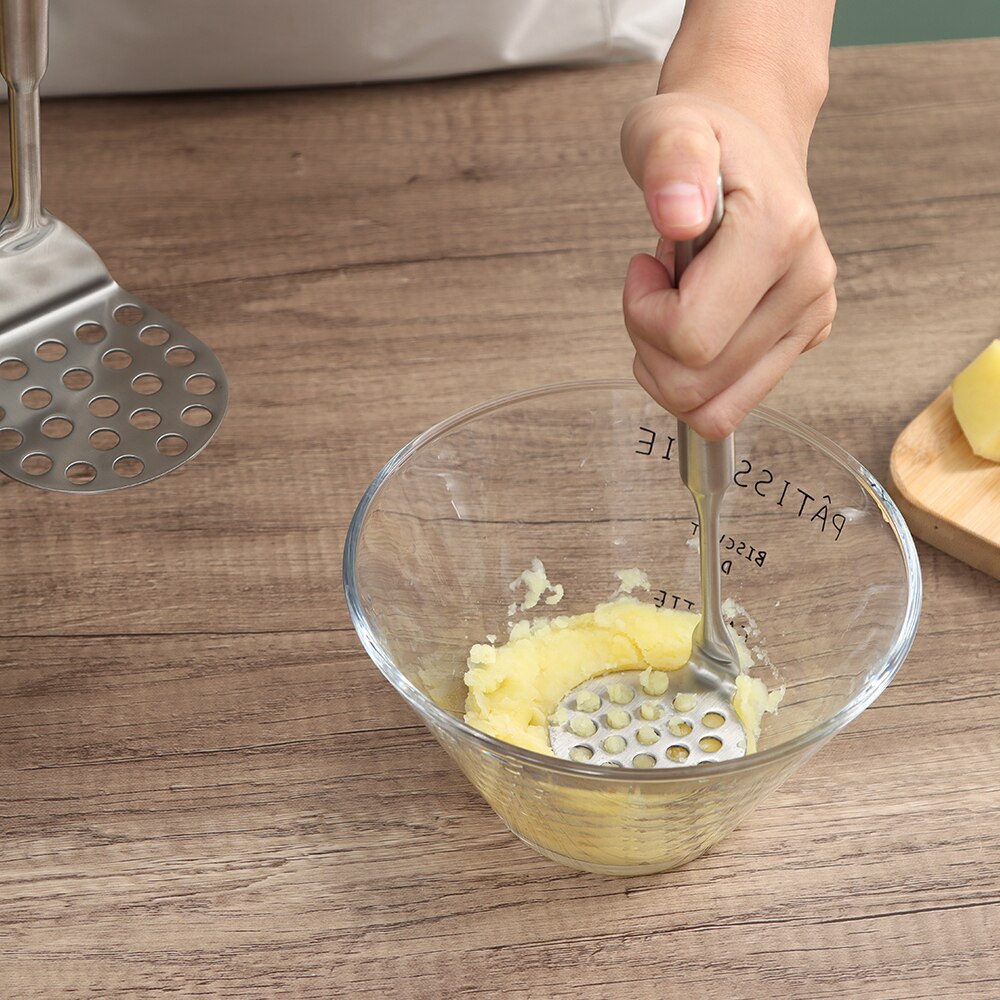Vegetable Potato Masher Fruit Tools Mashed Potatoes Ricer Juice Accessories Kitchen Press Potatoe Cooking Stainless Steel Tool
