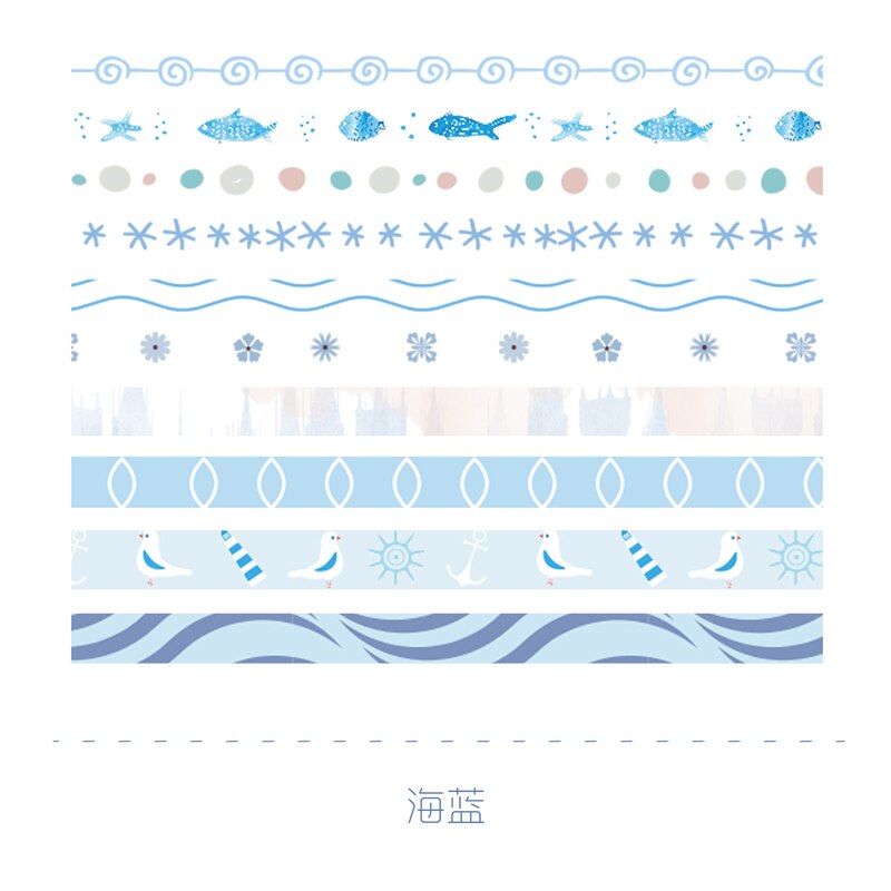 Journamm-cintas decorativas Kawaii para Scrapbooking, cintas de papelería decorativas Kawaii, para de niños, 10 unidades: C