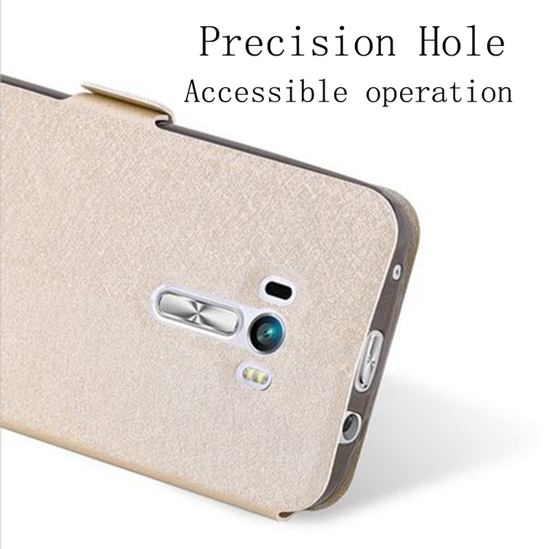 Cubierta de ventana abierta para ASUS ZenFone Selfie Funda de cuero fundas de teléfono piel para ASUS ZD551KL Z00UD flip shell back cubierta