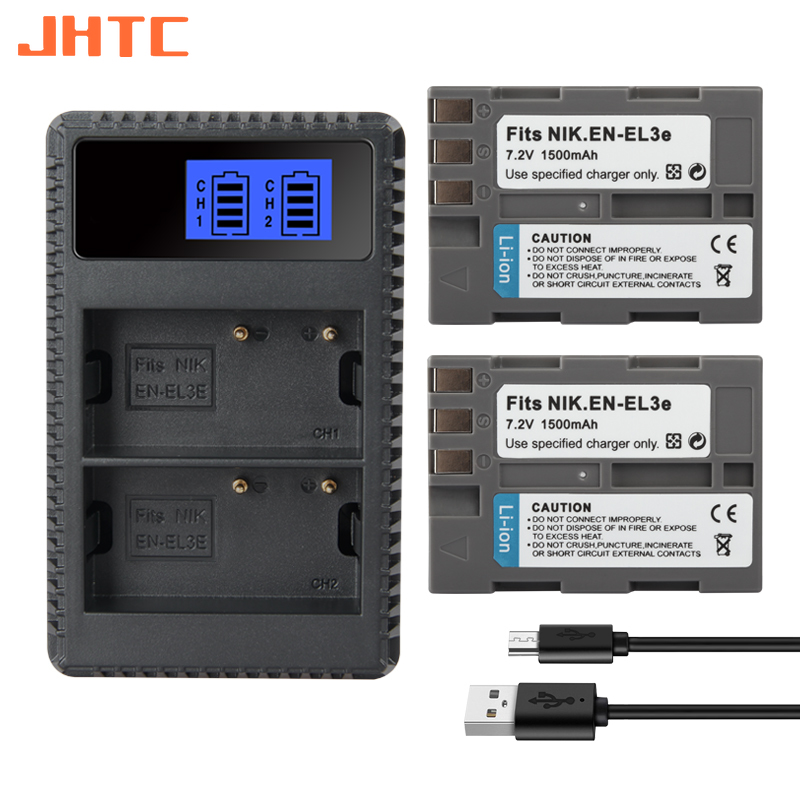 EN-EL3e EN EL3e Battery Charger for Nikon D30 D300s D50 D70 D70S D100 D200 D300 D800 V1 1500mAh ENEL3e Batteries Charger