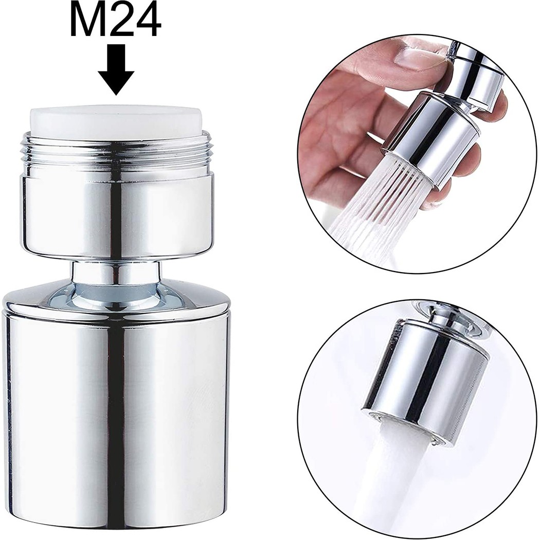 Keukenkranen Kop 360° ° Draai kraan Swivel End Diffuser Adapter Filter M24 Keukenkraan Beluchter Badkraan Connectors