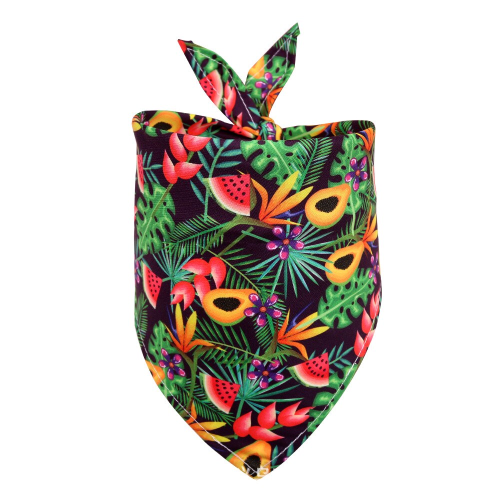 Hond Bandana Fruit Stijl Kleine Hond Kat Puppy Bandana Sjaal Polyester Honden Bandana Slabbetjes Zomer Honden Huisdieren Accessoires: papaya / M- 65x42x42cm