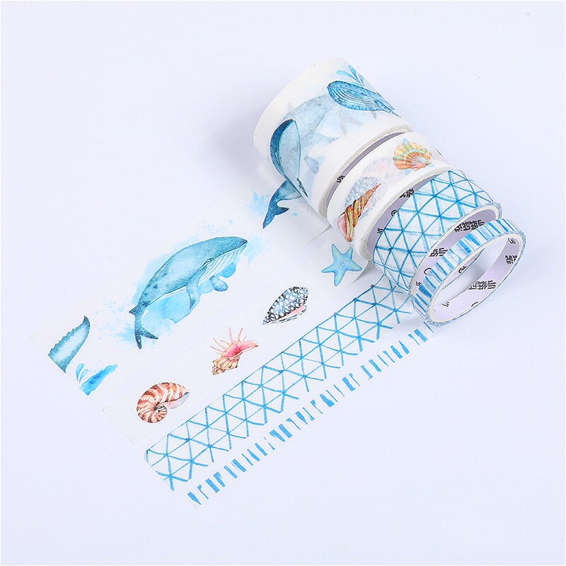 4pcs/set Japanese Decoration Kawaii Masking Fresh Paper Diy Washi Tape Stickers Scrapbooking Cute Stationary School Supplies: P