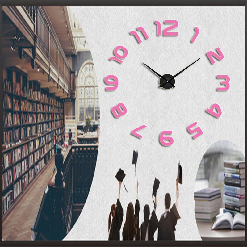 muhsein wall clock large decorative digital wall clock home decoration diy clock living room 3D mural stickers