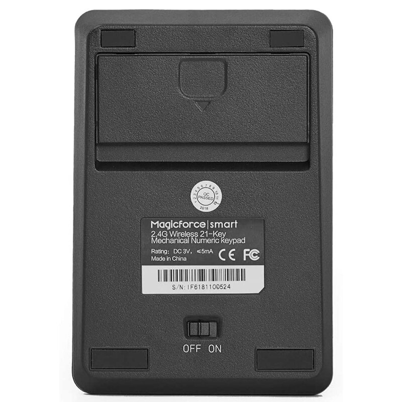 -2.4G Draadloze Mechanische Numeriek Toetsenbord Rode Schakelaar Gaming Toetsenbord 21 Toetsen Draagbare Toetsenbord Extended Layout Black