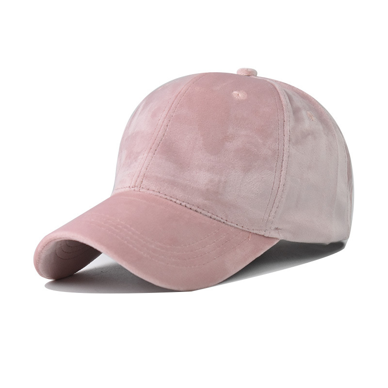 Berretto da Baseball da esterno in velluto a coste liscio rosso vino elegante FS 2022 per uomo donna cappello da viso regolabile Streetwear: Pink Baseball Cap 1