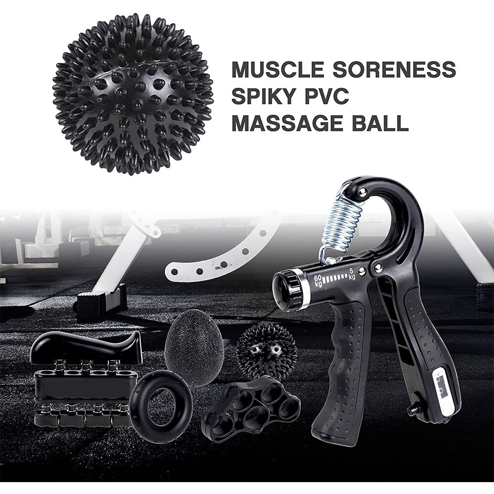 Hand Grip Strengthener Exercisers Trainer Kit Muscles Massage Ball Hand Gripper Forearm Counter Stress Relief Multi-Finger