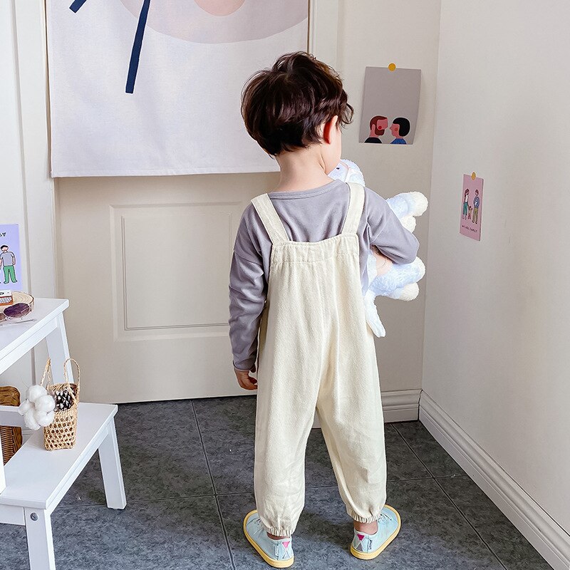 Pantaloni del ragazzo 2020 Nuovi Bambini di Autunno Solido Tute E Salopette Delle Ragazze e Dei Ragazzi di Modo Dei Bambini Dei Pantaloni casuale Abiti Primavera ghette Abbigliamento