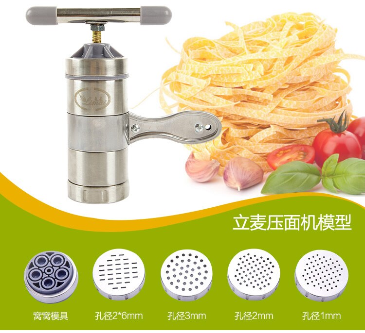 Edelstahl Nudel Hersteller Mit 5 Modelle Manuelle Nudeln Presse Pasta Maschine Gemüse, Obst Entsafter