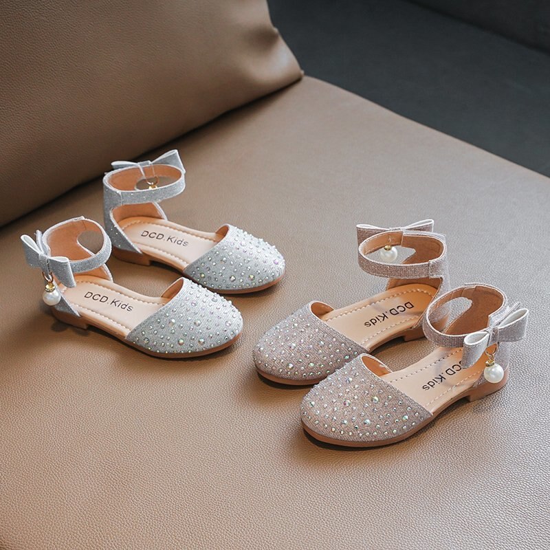Ulknn Kinderen Leren Schoenen Mode Effen Kleur Sandalen Lente Schoeisel Voor Meisjes Kids Zomer Prinses Partij Schoenen 21-30