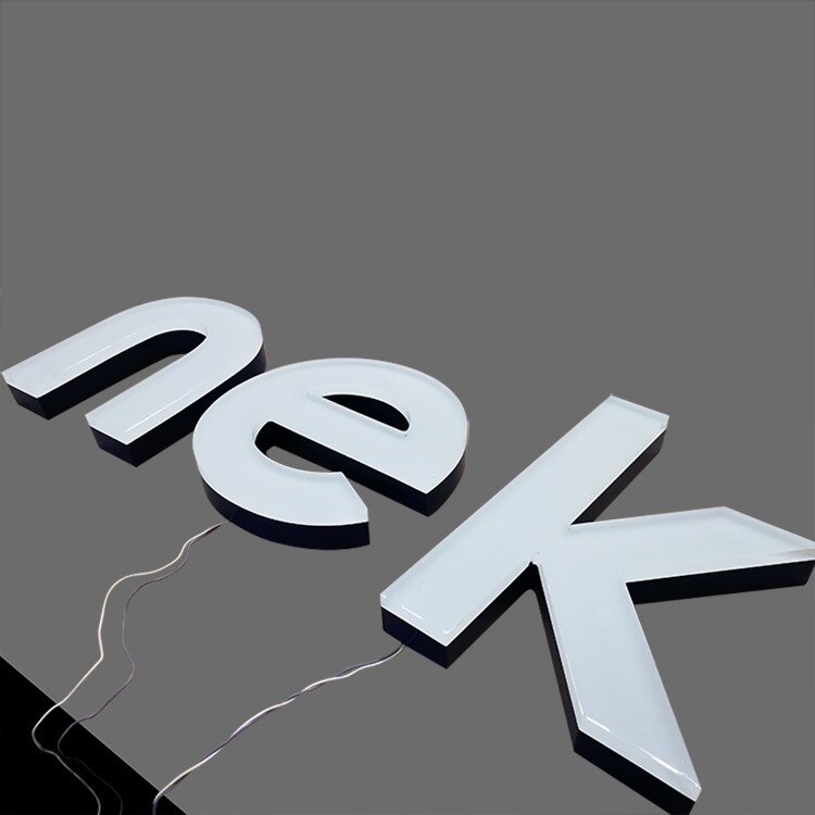 Acrylic transparent square corner sign letter vinyl signage for party decoration