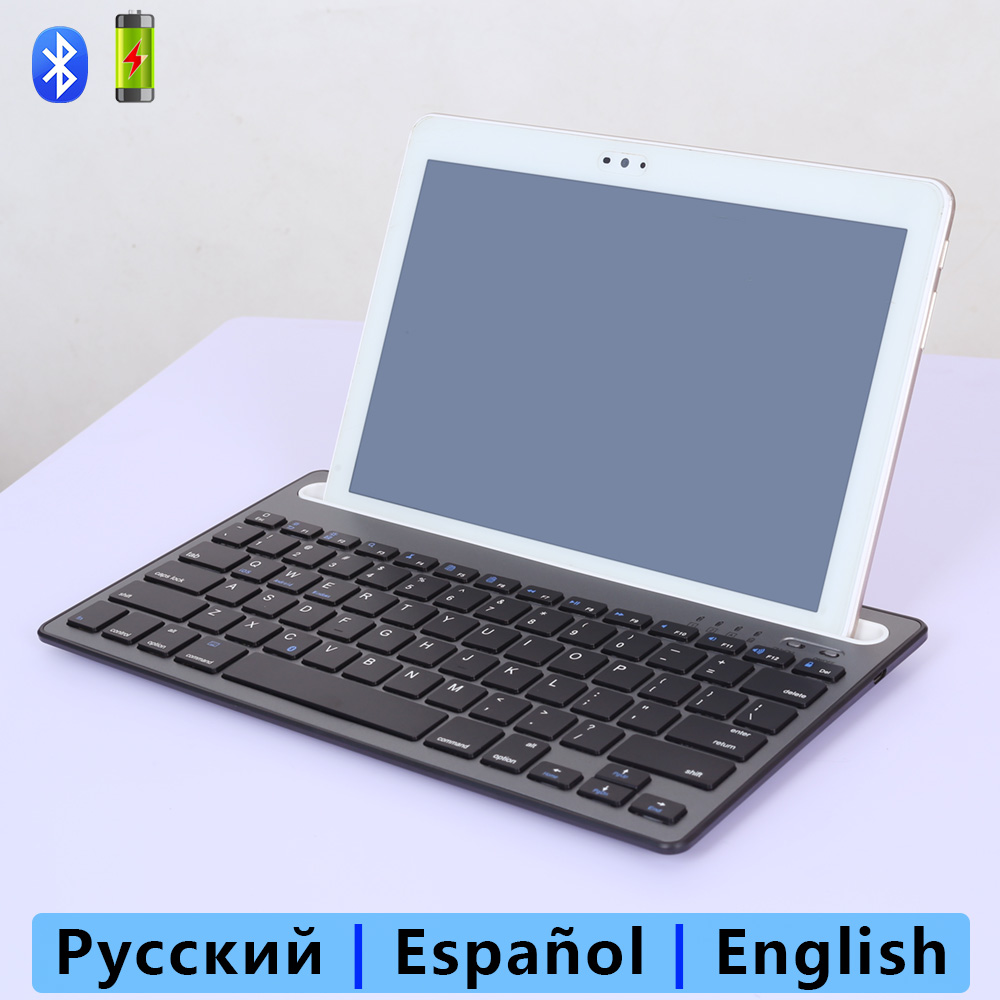 Bluetooth Keyboard Rechargeable Wireless Keyboard For iPad Phone Tablet Laptop Russian Spanish Keyboard For Android iOS Windows