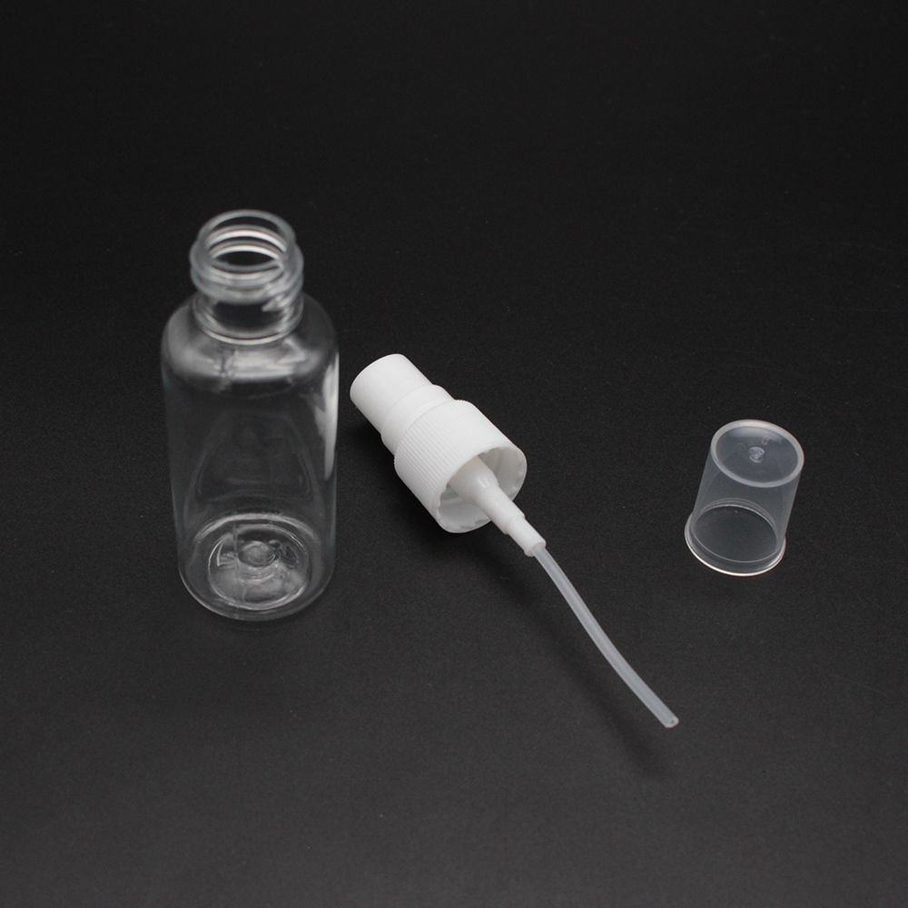 Vit genomskinlig plastsprayflaska parfym parfymflaska för kvinnor påfyllningsbar atomizer 30ml tomma kosmetiska behållare