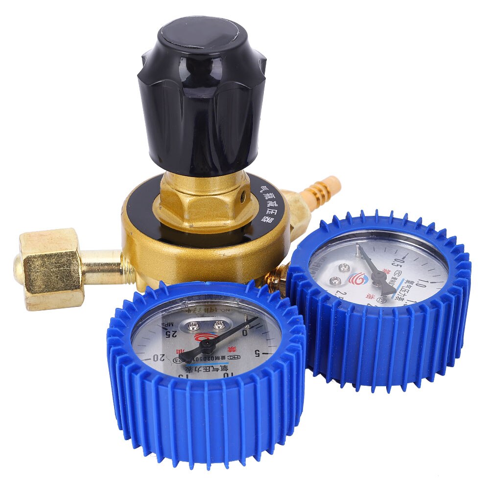 0.4-25MPa Oxygen Gas Pressure Reducer Air Flow Regulator Gauge Meter full copper body for gas weldin, agricultural plant culture