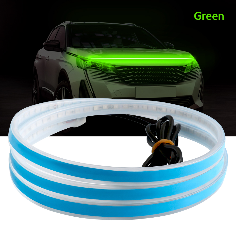LED Auto Haube Atmosphäbetreffend Licht Streifen Wasserdichte Auto Außen Dekoration Beleuchtung Dekorative Scheinwerfer Umgebungs Lampe 12V Universal-: Grün / 0.5W