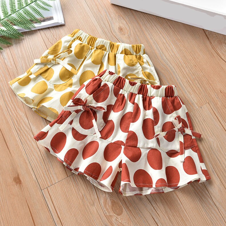 Pigeshorts børnetøj børnebukser til babypigebukser sommer småbørn solide 90 100 110 120 130 140