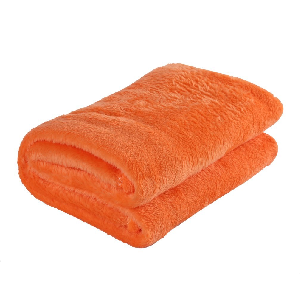 70x100cm super macio manter quente cobertor de flanela tamanho grande cor sólida casa sofá cama escritório cobertor do carro casa têxtil: orange
