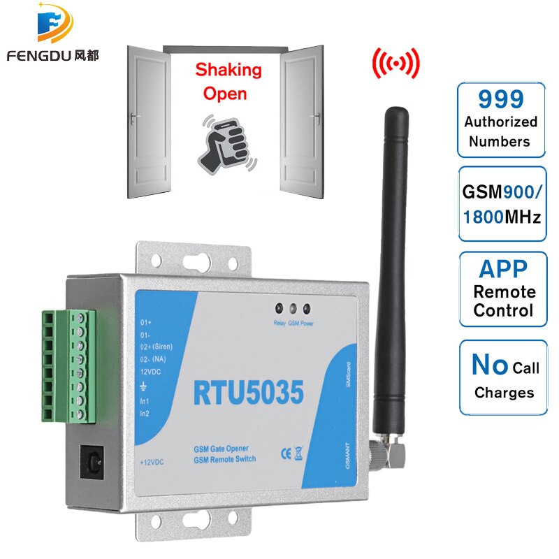 RTU5024 RTU5035 GSM Tor Öffner Relais Schalter Anruf Fernbedienung Telefon Schütteln Steuer Türöffner für Parkplatz Systeme