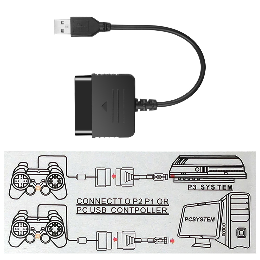 KEBIDU USB Gaming Accessorio Convertitore di Cavo Adattatore Controller di Gioco di Sostegno del PC Facile Da Usare PS2 Durevole Accessori del Video Gioco