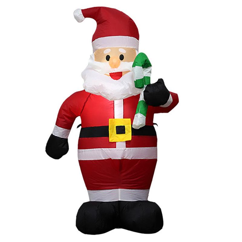 120cm Inflatable Santa Claus Blow Up Party Indoor Outdoor Decor Prop Christmas Year Layout Decoration US EU Plug: EU Plug