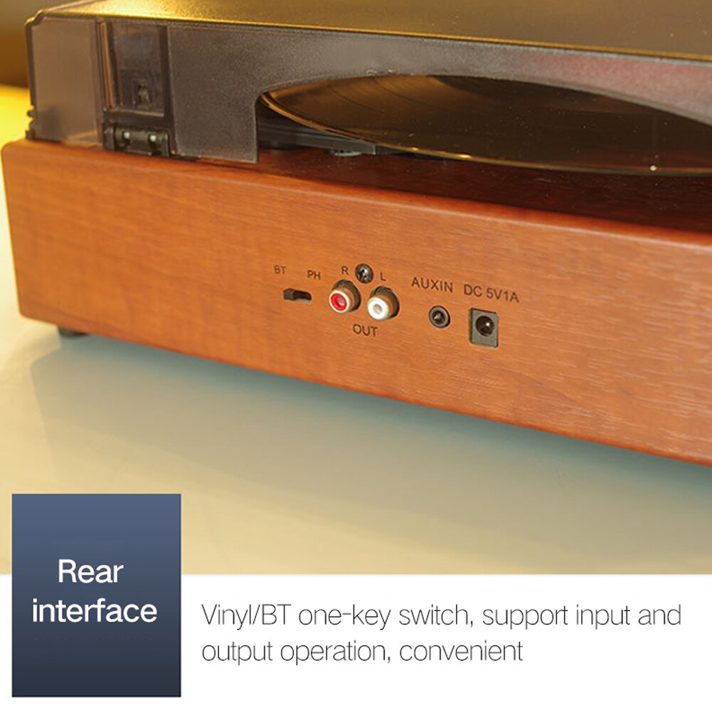 Retro Record Player 33/45/78RPM Gramophone USB Turntable Disc Household Portable Gramophones Home Decorative Tool