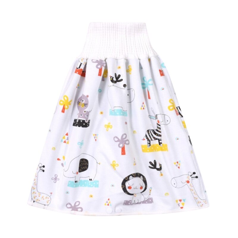 Comfy Children Diaper Skirt Shorts 2 in 1 Anti Bed-wetting Washable Cotton Potty Training Nappy Pants Waterproof Bed Clothes for: C / M app. 6.69x13.78in