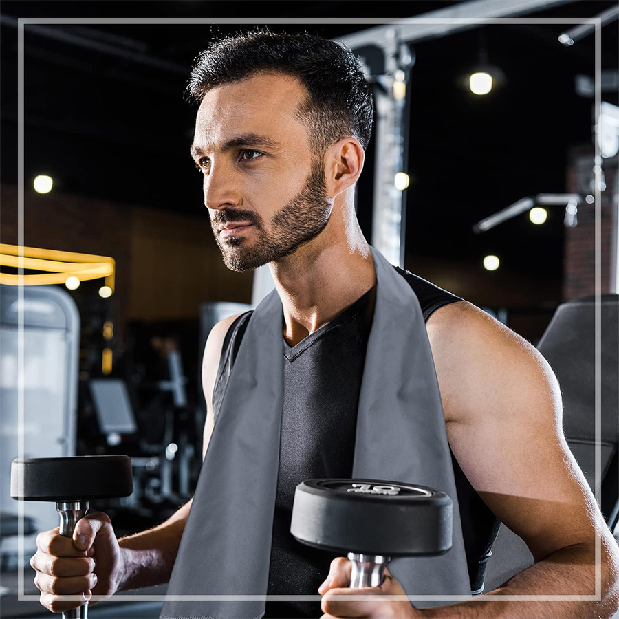 Mikrofaser-Schwimmen, Laufen, Sportzubehör, Strandhandtuch, schnell trocknend, moderner Stil, ideal für Camping, Strand, Fitnessstudio, Rucksackreisen