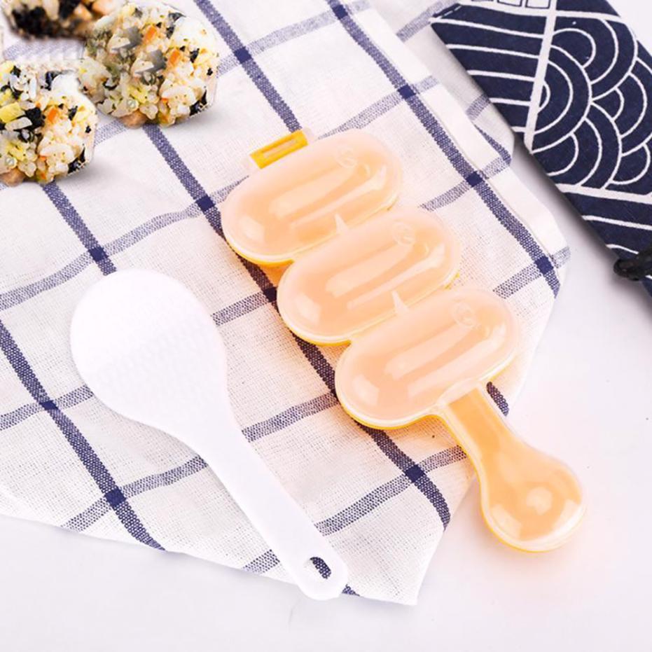 Moldes de bolas de arroz para hacer sushi, juego de utensilios de cocina, cuchara para cocina, mutfak malzemeleri