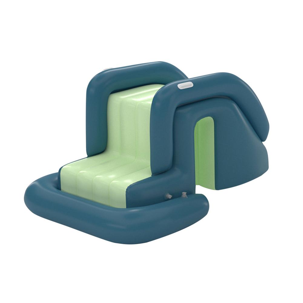 Automatyczny basen inflacyjny z markizą letni basen dla dzieci zjeżdżalnia wodna zagęszczony basen cień na aktywność na świeżym powietrzu: A