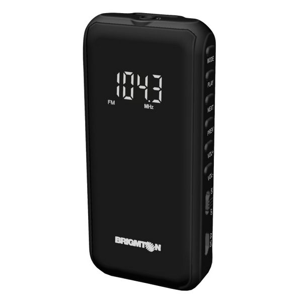 Radio numérique Portable BRIGMTON BT-124-N Micro SD noir