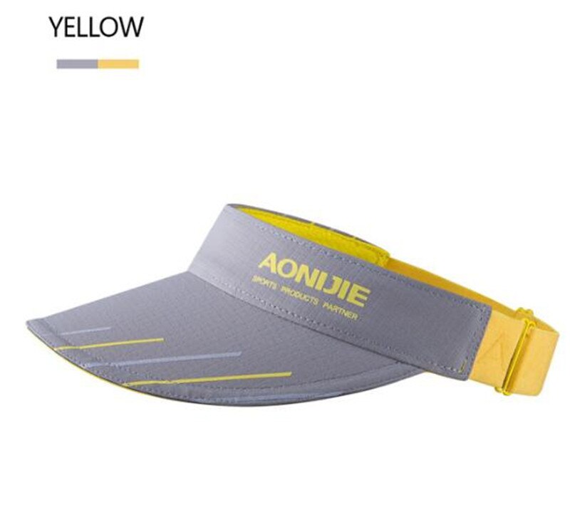 AONIJIE-Sombrero parasol para exteriores, viseras de maratón ligeras, sombrero para correr, sombrero para sol UV para escalada, Camping, senderismo, hombre y mujer: Yellow