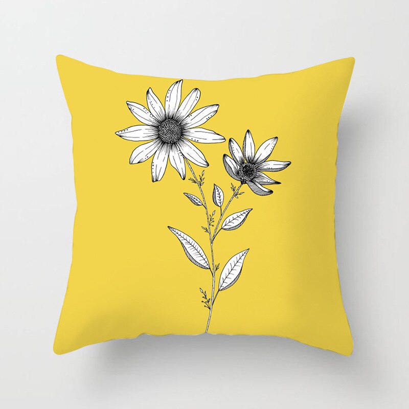 Bloemen planten serie decoratieve kussenhoes kussen kussensloop polyester 45*45 sierkussen woondecoratie kussensloop: Drd 93-6