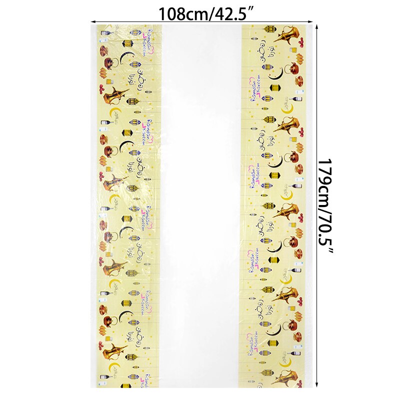 Eid Mubarak Tafelloper Tafelkleed Ramadan Kareem Eid Al-Fitr Decoratieve Tafelkleed Cover Voor Thuis Islamitische Mubarak Party decor: B04