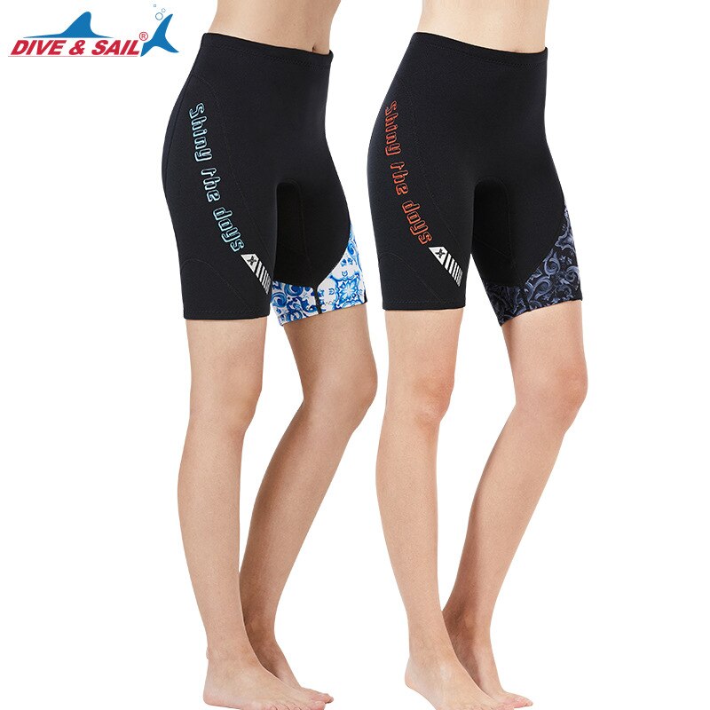 Wetsuits Pants Shorts 1.5mm Neoprene Canoeing Swimming Pants for Men Women Printed Scuba Diving Surfing Snorkeling Bottom