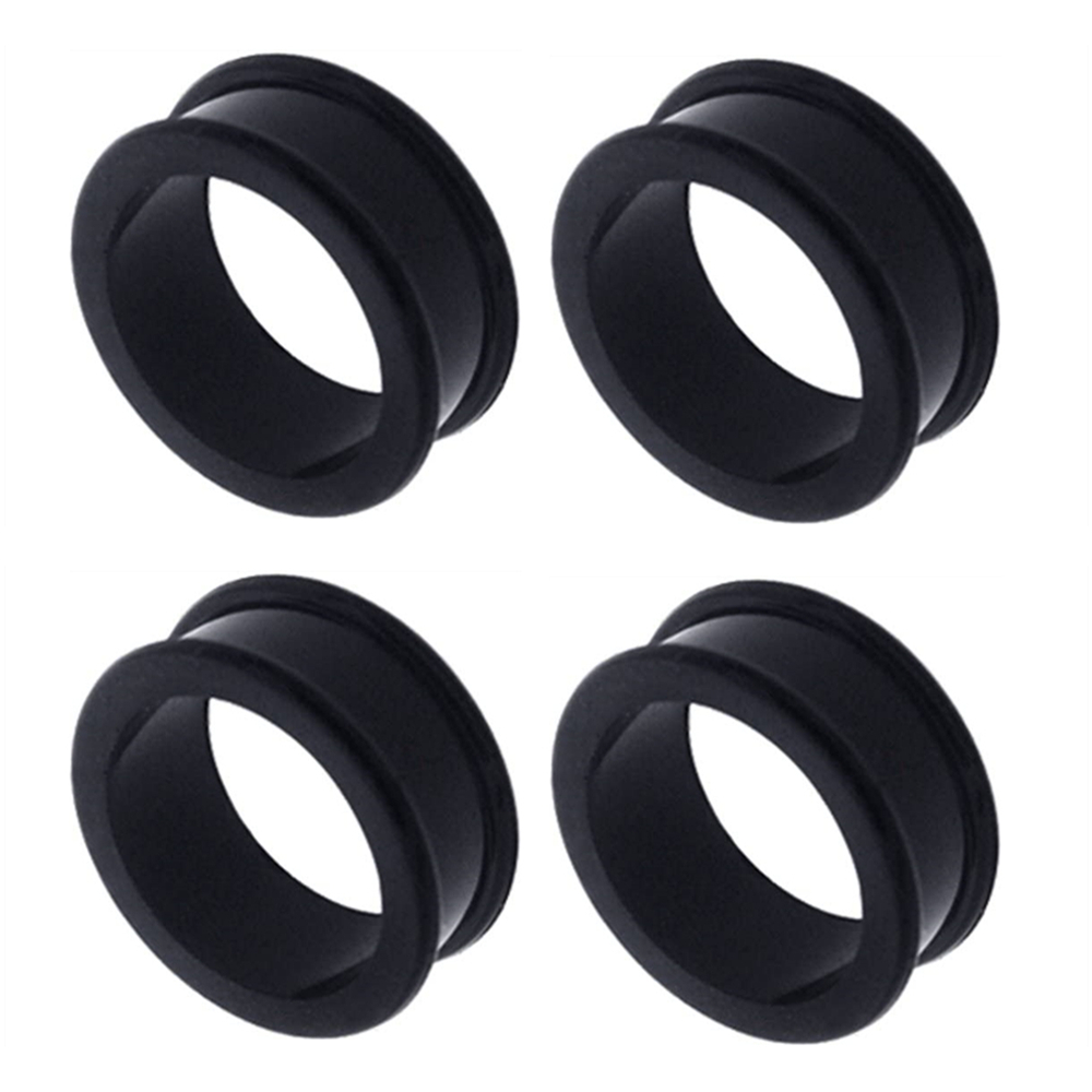 4 bouchons de jauge d'oreille en Silicone épais, blanc et noir, Double évasé, extenseur de selle pour Tunnel de chair, Kit d'étirement de 4mm à 25mm: Orange / Couleur or jaune pâle