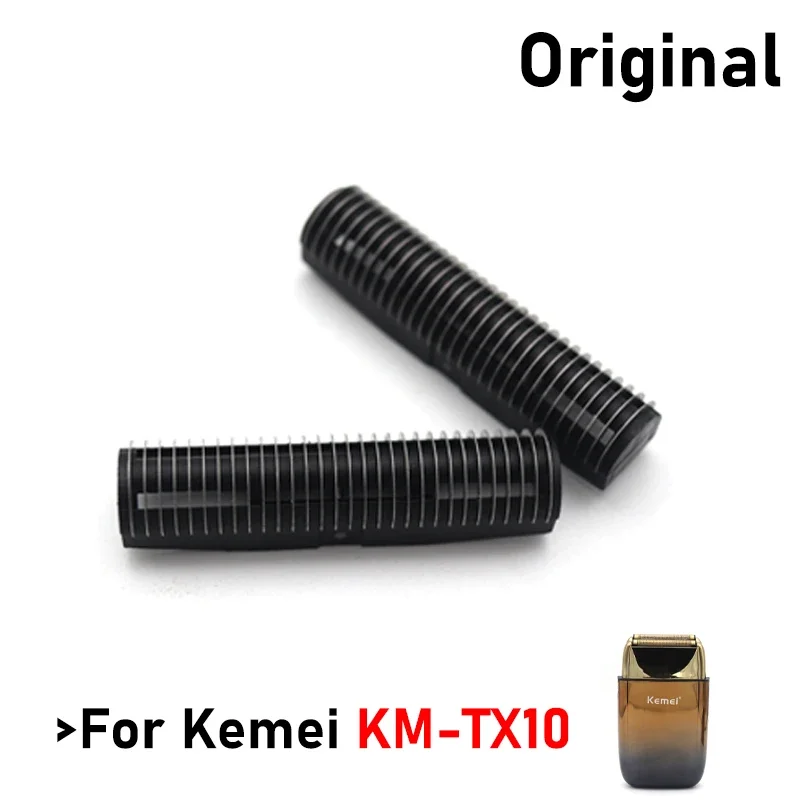 Para Kemei KM-TX10 reemplazo de Original doble hoja de doble hoja cubierta de red Afeitadora eléctrica Accesorios de reparación al por mayor: Negro