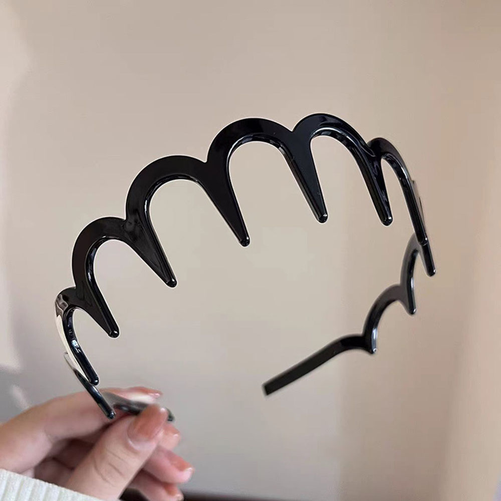 Nueva gafas de sol forma de marco diademas acrílicas para mujeres diadema dentada aro de pelo antideslizante accesorios para el cabello de: Rosa