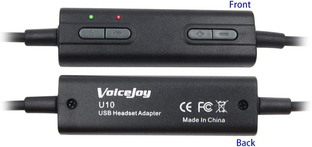 QD to USB Adapter Heaset Quick Disconnect to USB cable with Volume and Mute Switch for P lantronics headsets